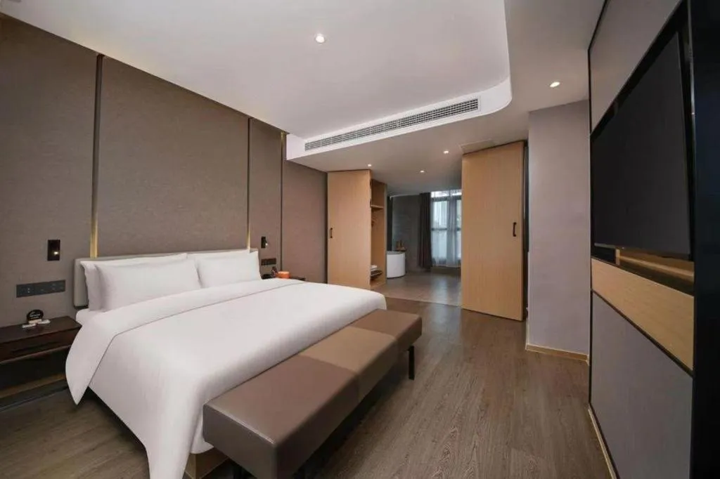 Bed in Atour Hotel Huainan Railway Station Commercial and Cultural Square
