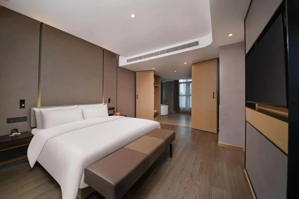 Bed in Atour Hotel Huainan Railway Station Commercial and Cultural Square