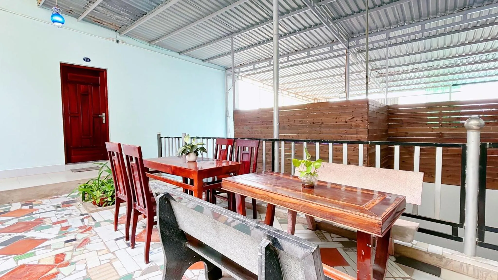 Seating area in Quoc Dinh Guest House