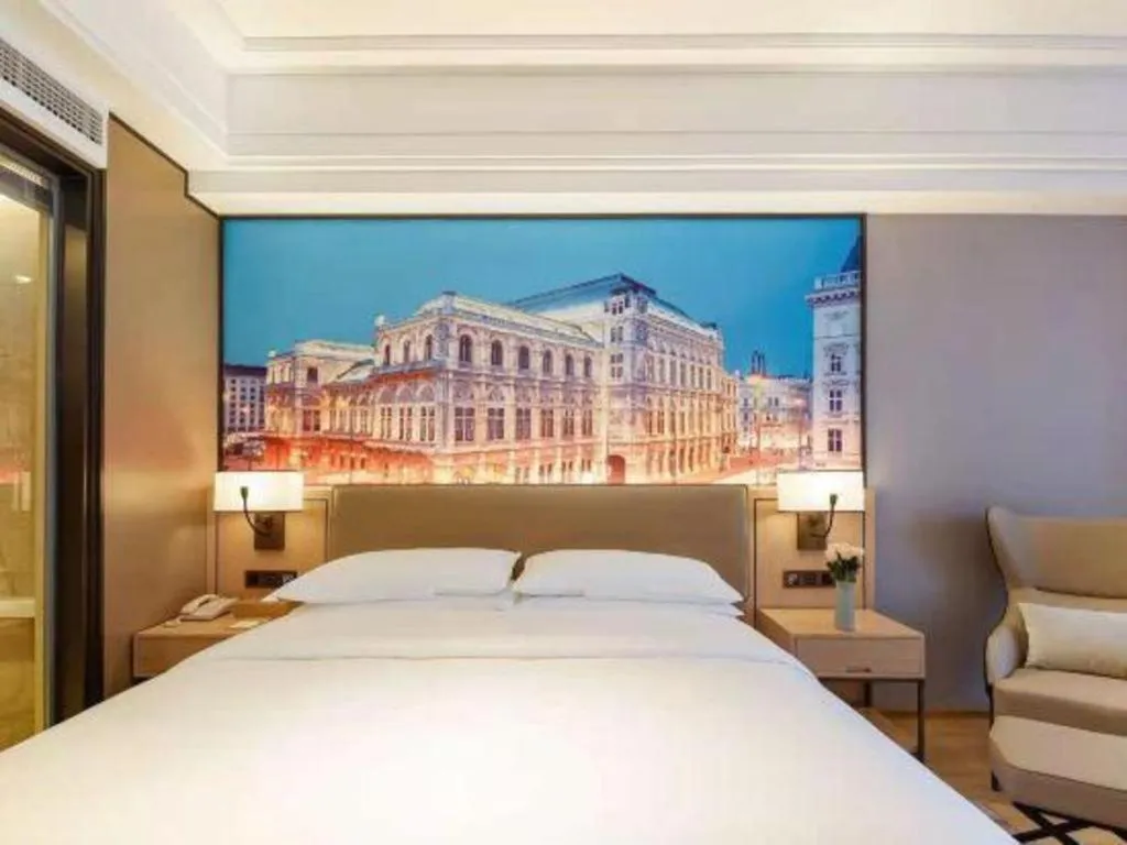 Bed in Venus Royal Hotel Anhui Tongcheng Tongguoxiushui