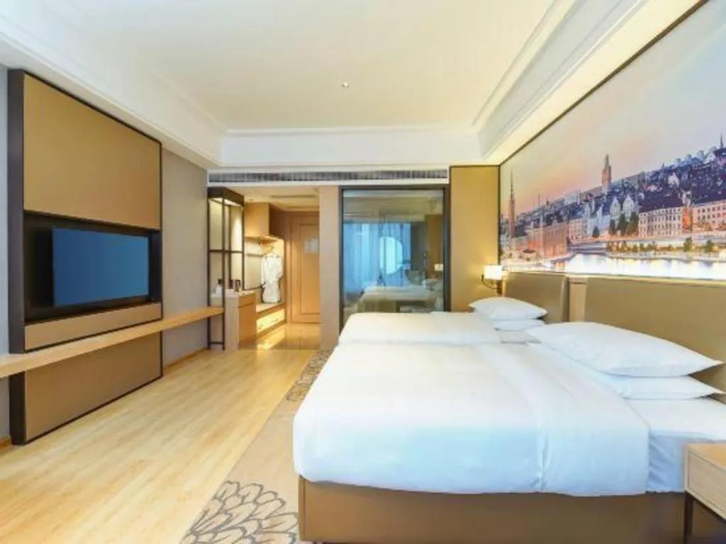 Bed in Venus Royal Hotel Anhui Tongcheng Tongguoxiushui