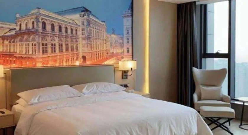 Bed in Venus Royal Hotel Anhui Tongcheng Tongguoxiushui