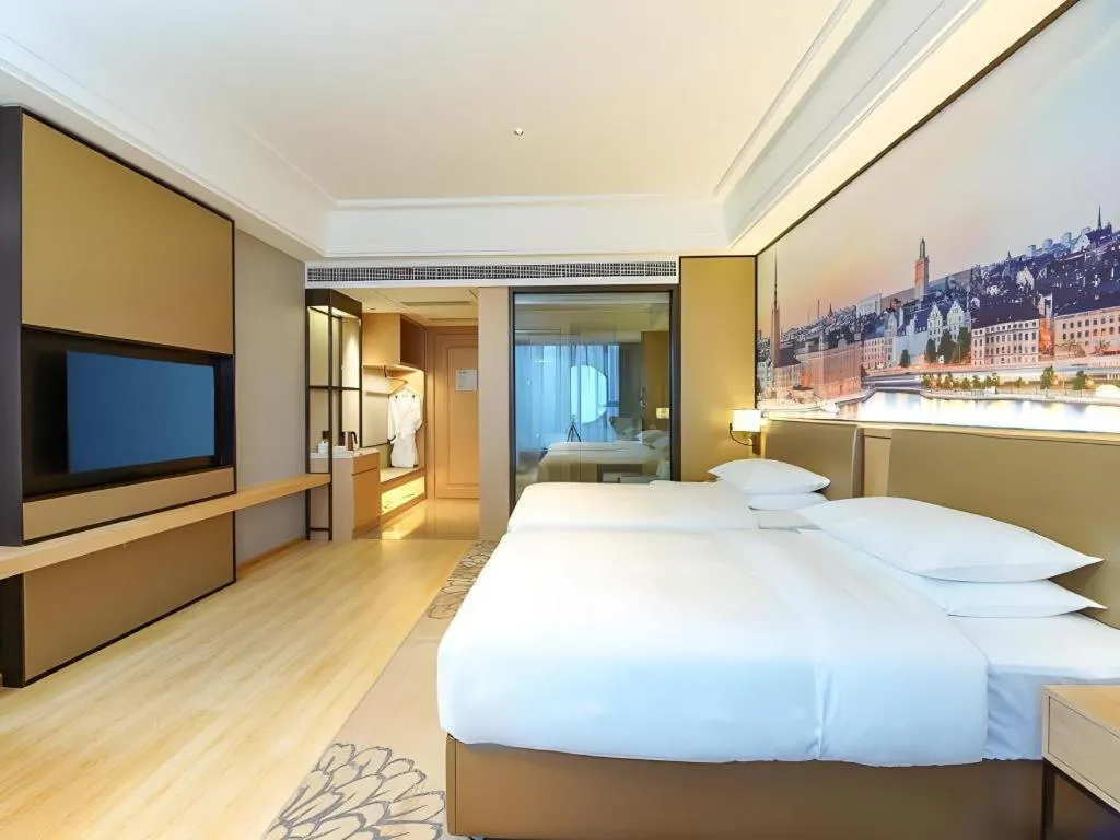 Bed in Venus Royal Hotel Anhui Tongcheng Tongguoxiushui