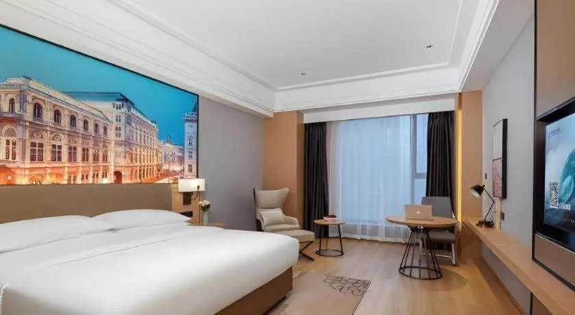 Bed in Venus Royal Hotel Anhui Tongcheng Tongguoxiushui