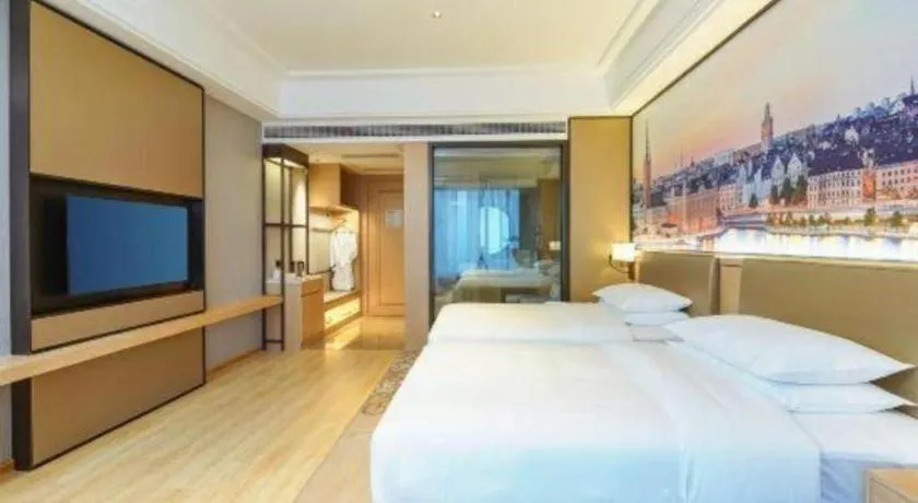 Bed in Venus Royal Hotel Anhui Tongcheng Tongguoxiushui