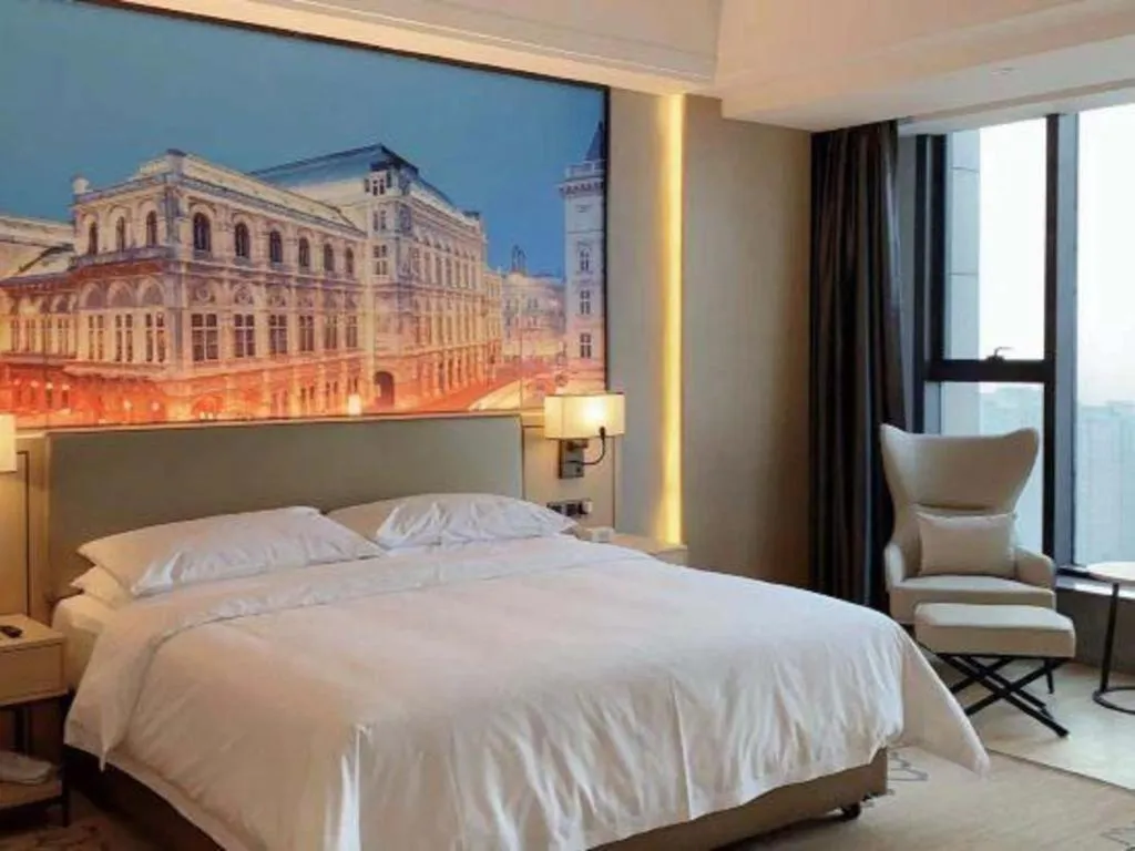 Bed in Venus Royal Hotel Anhui Tongcheng Tongguoxiushui