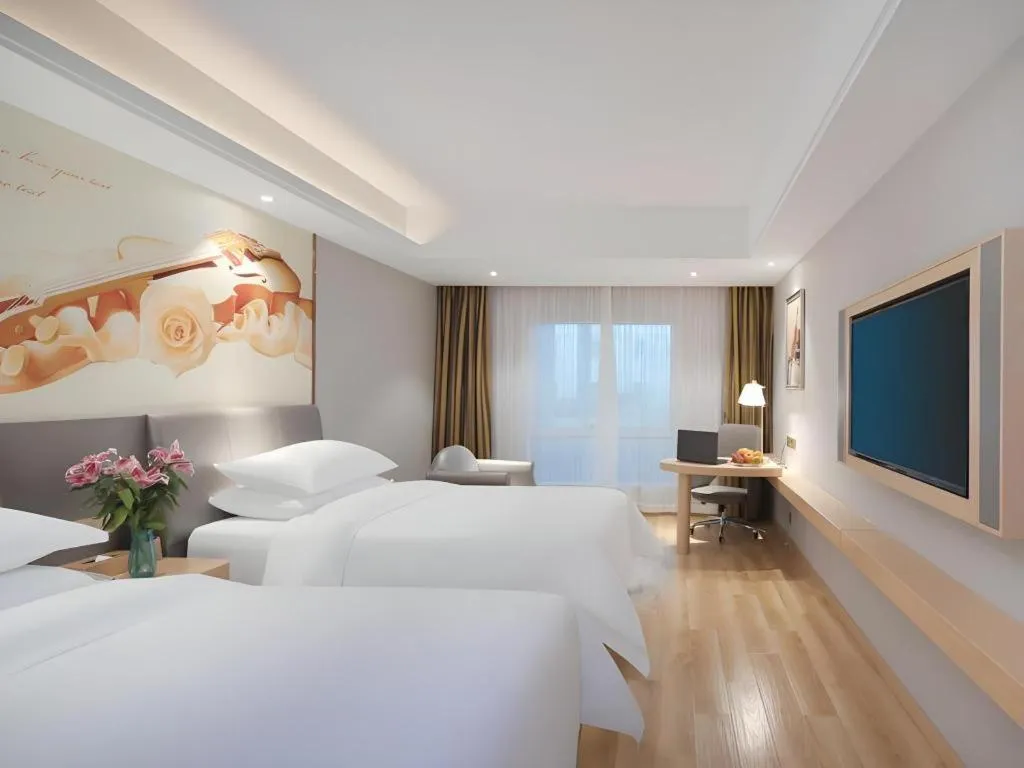 Bed in Vienna Hotel Shanghai Hongqiao Hub National Exhibition Center Huqingping Road