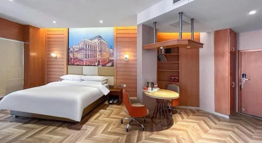 Bed in Vienna Hotel Chengdu Exhibition Center In Time City