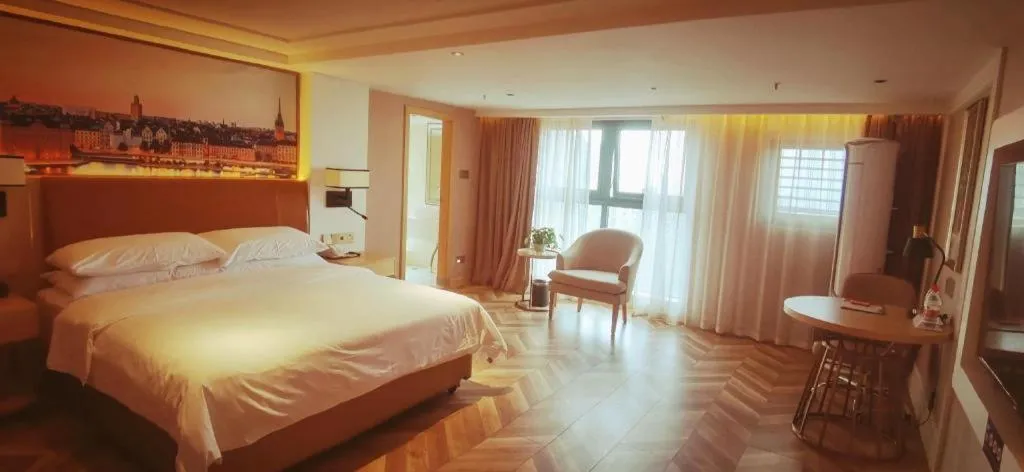 Bed in Vienna Hotel Chengdu Exhibition Center In Time City