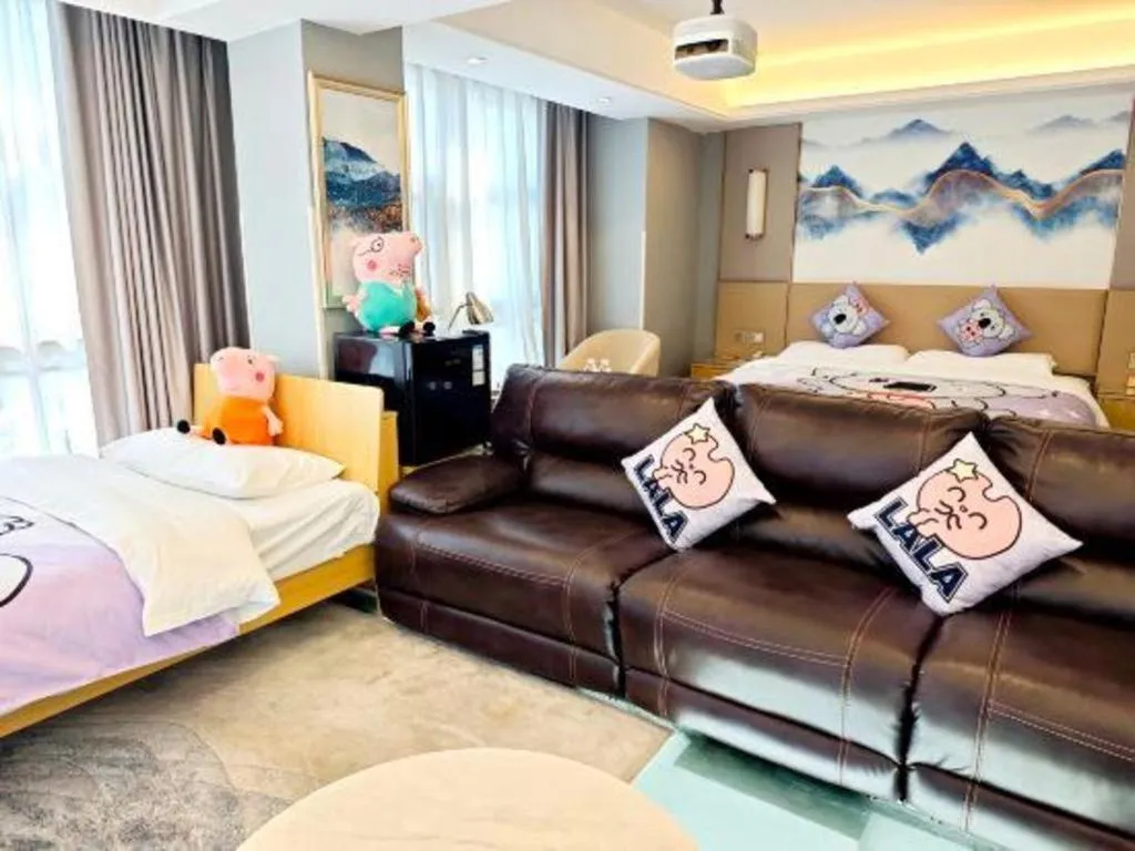 Bed in Vienna Hotel Shaanxi Hanzhong Central Square High-Speed Railway Station