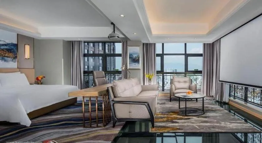 Bed in Vienna Hotel Shaanxi Hanzhong Central Square High-Speed Railway Station