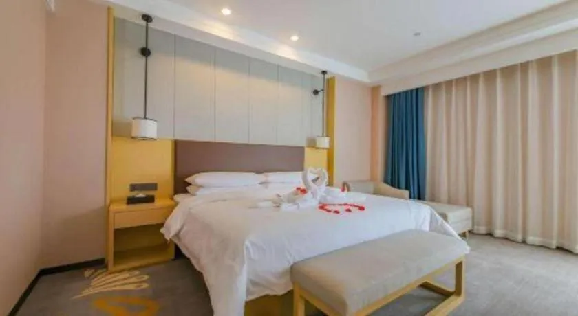 Bed in Venus Royal Hotel Ordos Yijinhuoluo Banner Olympic