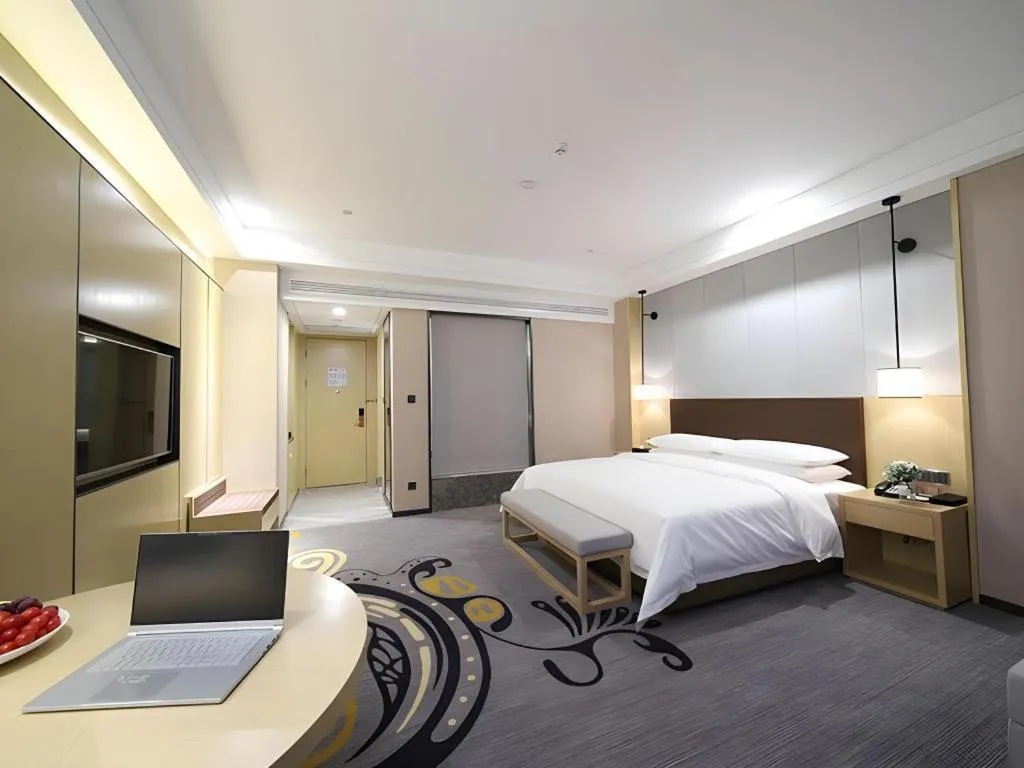 Bed in Venus Royal Hotel Ordos Yijinhuoluo Banner Olympic