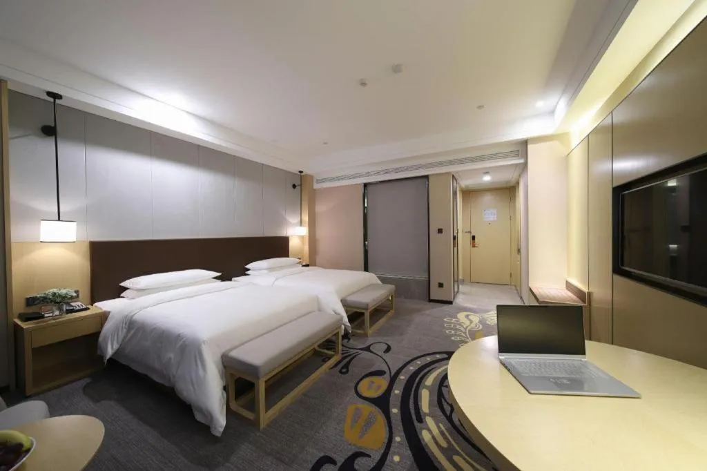 Bed in Venus Royal Hotel Ordos Yijinhuoluo Banner Olympic