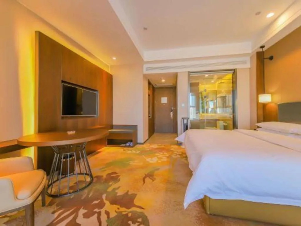 Bed in Venus Royal Hotel Ordos Yijinhuoluo Banner Olympic