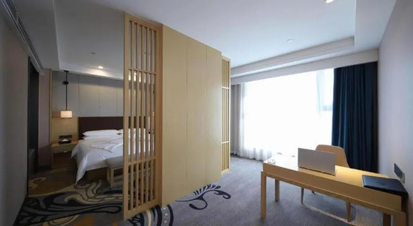 Bed in Venus Royal Hotel Ordos Yijinhuoluo Banner Olympic