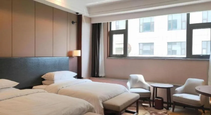 Bed in Venus Royal Hotel Ordos Yijinhuoluo Banner Olympic