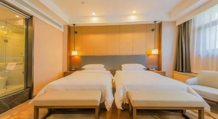 Bed in Venus Royal Hotel Ordos Yijinhuoluo Banner Olympic