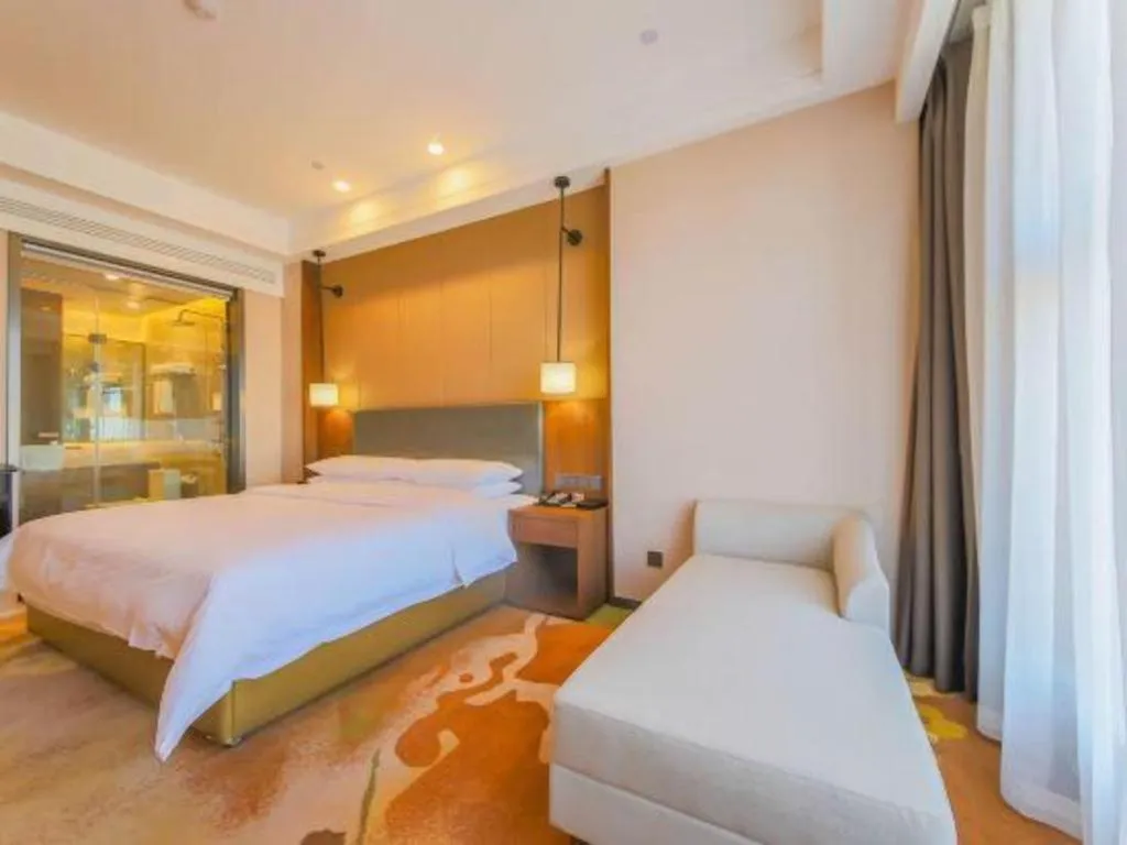 Bed in Venus Royal Hotel Ordos Yijinhuoluo Banner Olympic