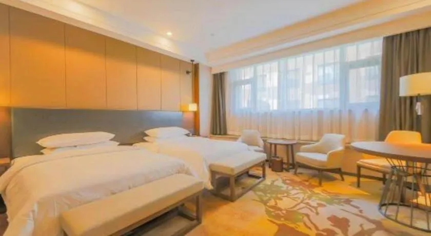 Bed in Venus Royal Hotel Ordos Yijinhuoluo Banner Olympic