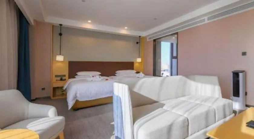 Bed in Venus Royal Hotel Ordos Yijinhuoluo Banner Olympic