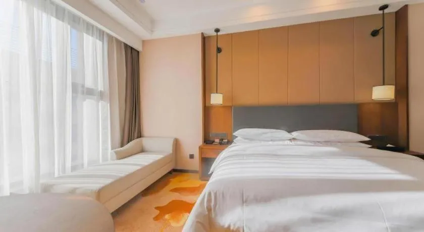 Bed in Venus Royal Hotel Ordos Yijinhuoluo Banner Olympic