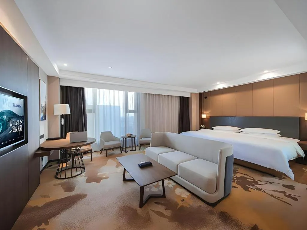 Bed in Venus Royal Hotel Ordos Yijinhuoluo Banner Olympic