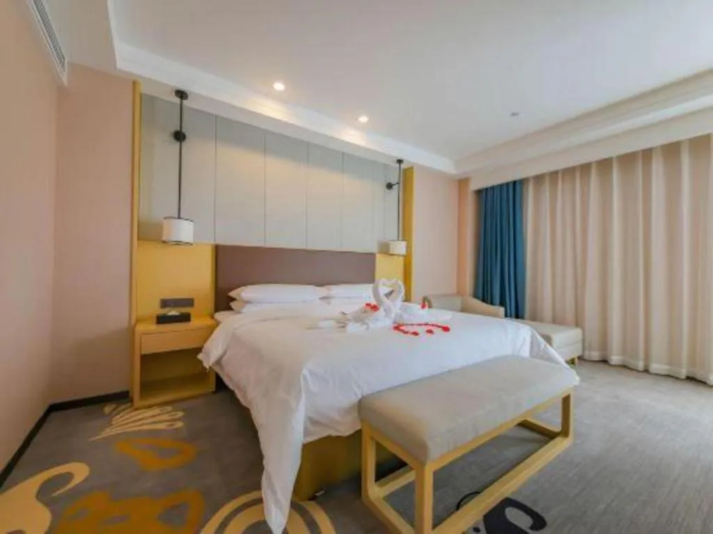 Bed in Venus Royal Hotel Ordos Yijinhuoluo Banner Olympic