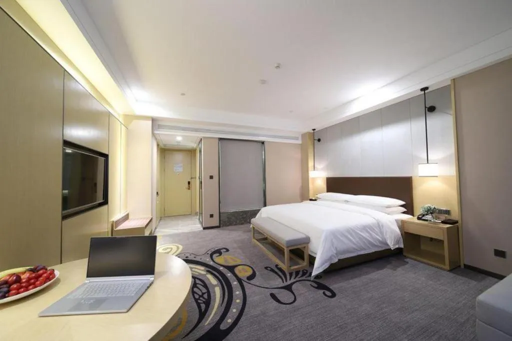 Bed in Venus Royal Hotel Ordos Yijinhuoluo Banner Olympic