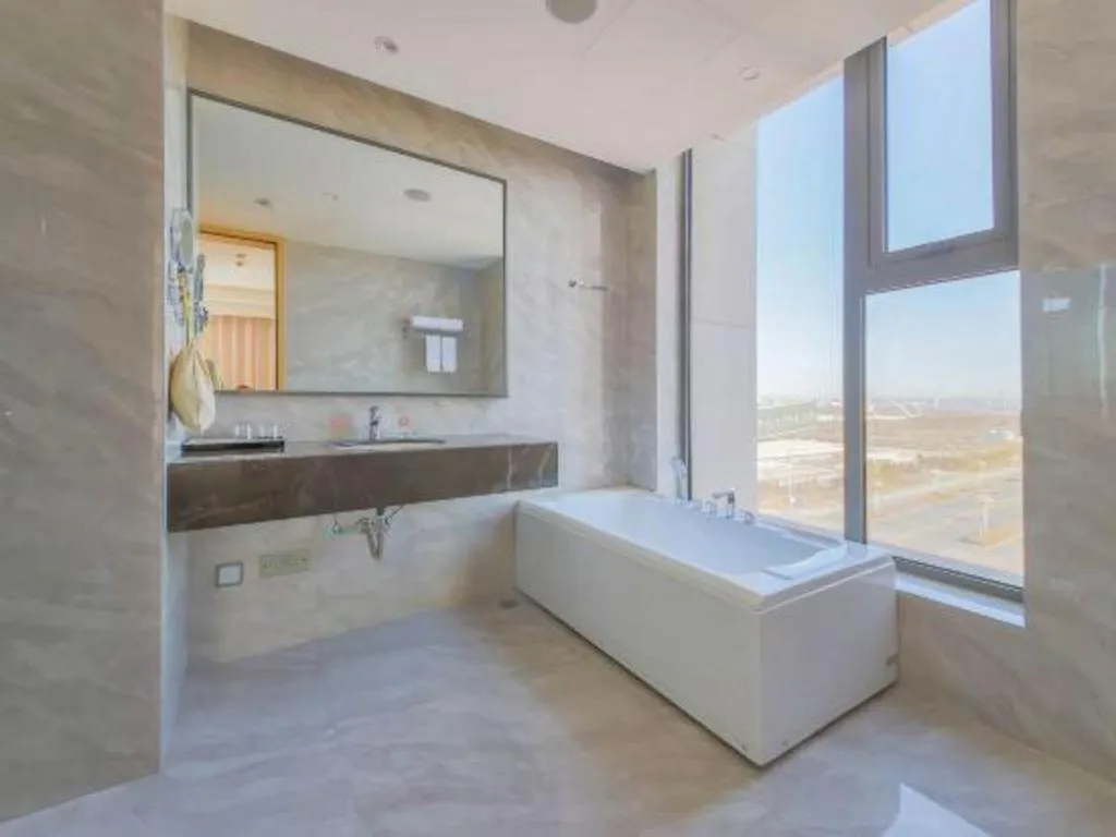 Bed in Venus Royal Hotel Ordos Yijinhuoluo Banner Olympic