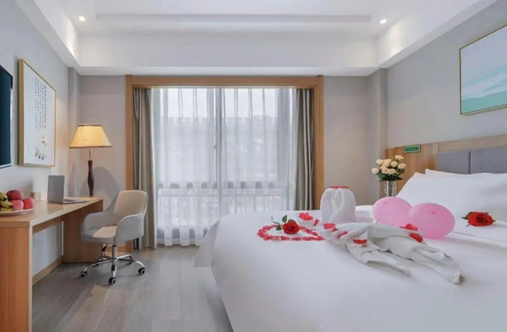 Bed in Vienna Hotel Nanchang West Station Guobo Metro Station