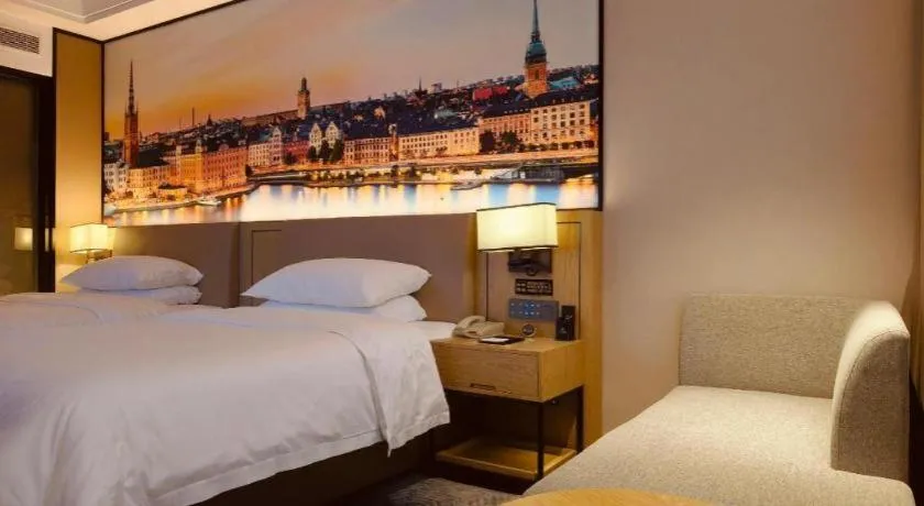 Bed in Vienna Hotel Shaanxi Xiianyang Yangling South Station