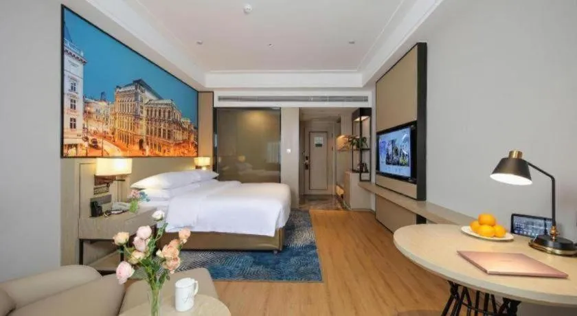 Bed in Vienna Hotel Shaanxi Xiianyang Yangling South Station