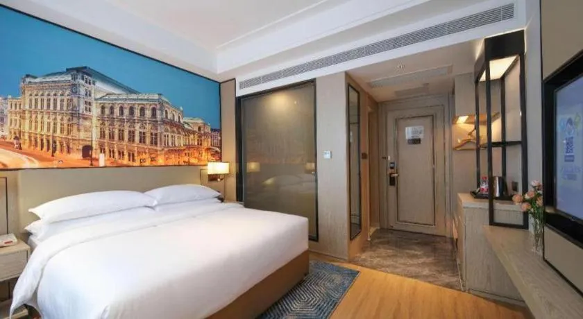 Bed in Vienna Hotel Shaanxi Xiianyang Yangling South Station