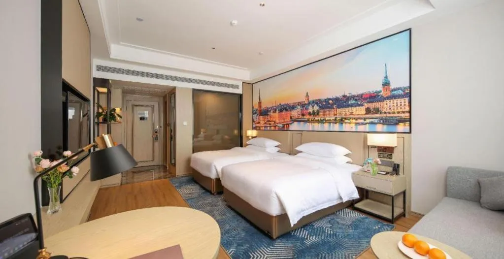 Bed in Vienna Hotel Shaanxi Xiianyang Yangling South Station
