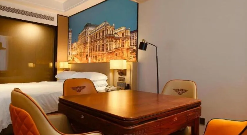 Bed in Vienna Hotel Shaanxi Xiianyang Yangling South Station