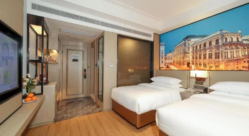 Bed in Vienna Hotel Shaanxi Xiianyang Yangling South Station