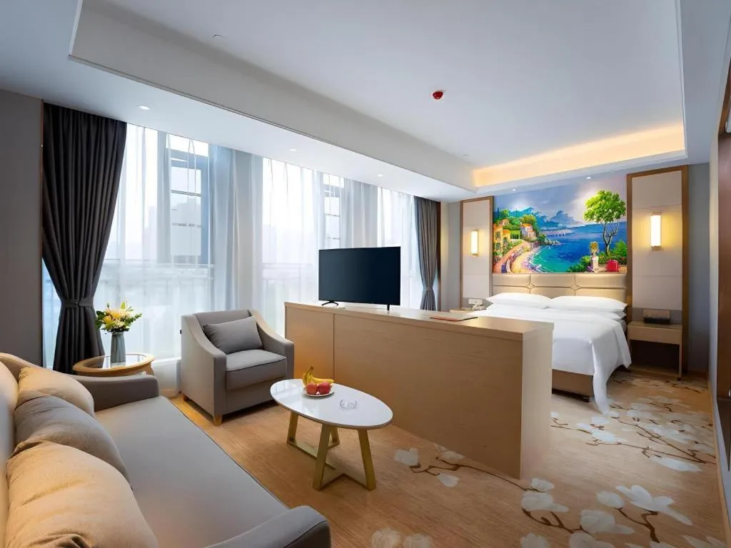 Bed in Vienna Hotel Wuhan Guobo Jiangang Metro Station