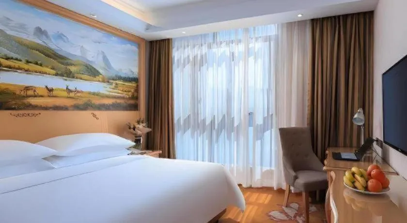 Bed in Vienna Hotel Anhui Jixi High-Speed Railway Station