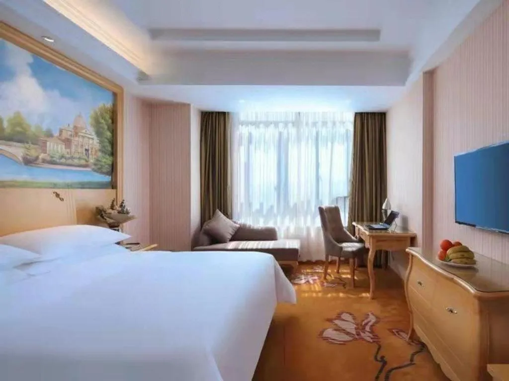 Bed in Vienna Hotel Anhui Jixi High-Speed Railway Station