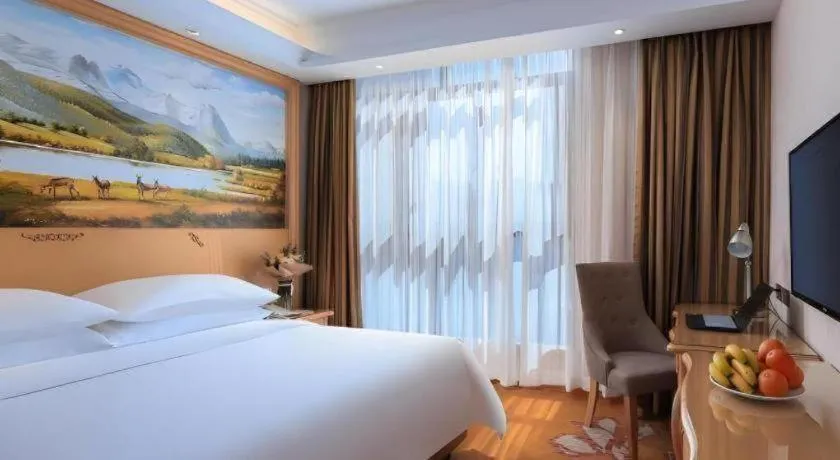 Bed in Vienna Hotel Anhui Jixi High-Speed Railway Station