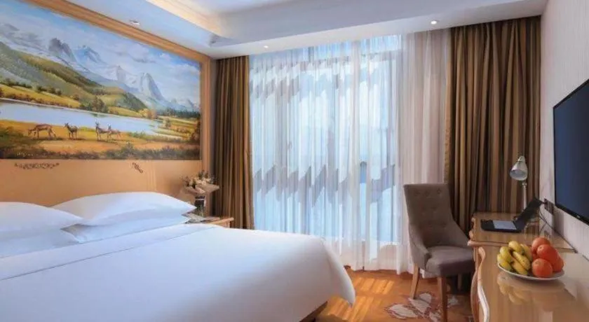 Bed in Vienna Hotel Anhui Jixi High-Speed Railway Station