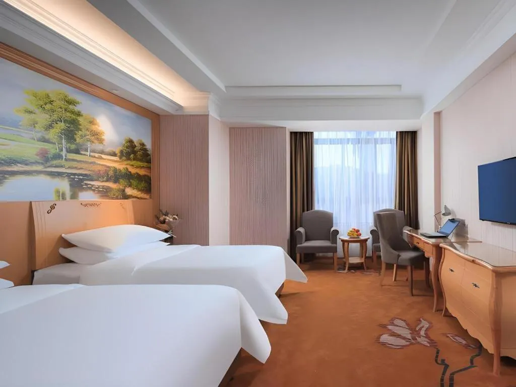 Bed in Vienna Hotel Anhui Jixi High-Speed Railway Station