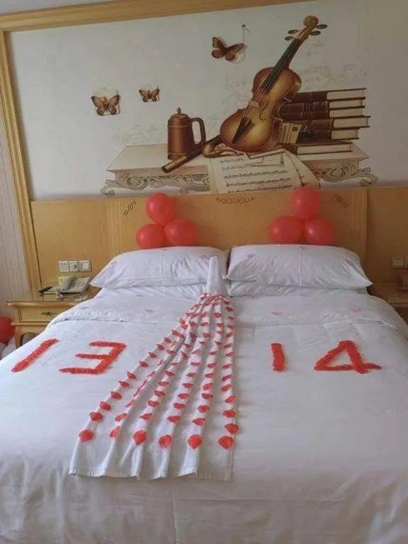 Bed in Vienna Hotel Anhui Jixi High-Speed Railway Station