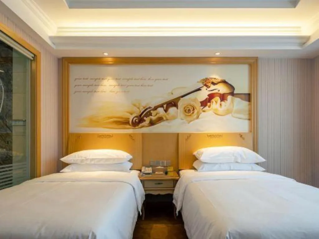 Bed in Vienna Hotel Anhui Jixi High-Speed Railway Station