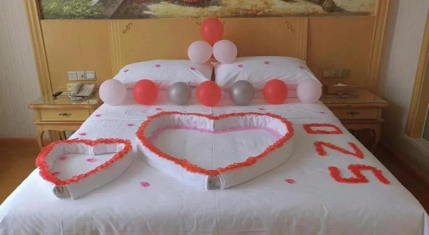 Bed in Vienna Hotel Anhui Jixi High-Speed Railway Station