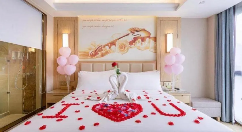 Bed in Vienna Hotel Chongqing Fengdu