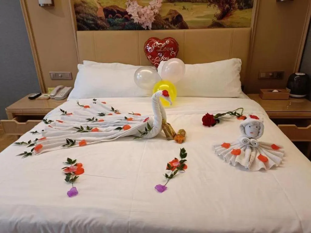 Bed in Vienna Hotel Jiangxi Ji'an Yanjingfu