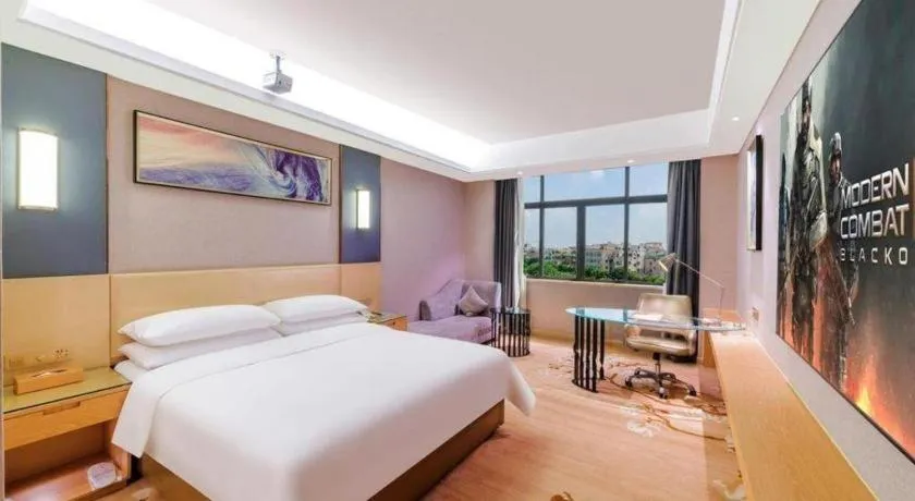Bed in Vienna Hotel Guangdong Zhongshan Xiaolan High-Speed Railway Station