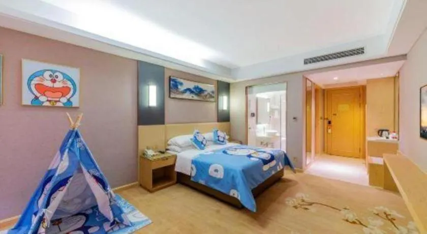 Bed in Vienna Hotel Guangdong Zhongshan Xiaolan High-Speed Railway Station